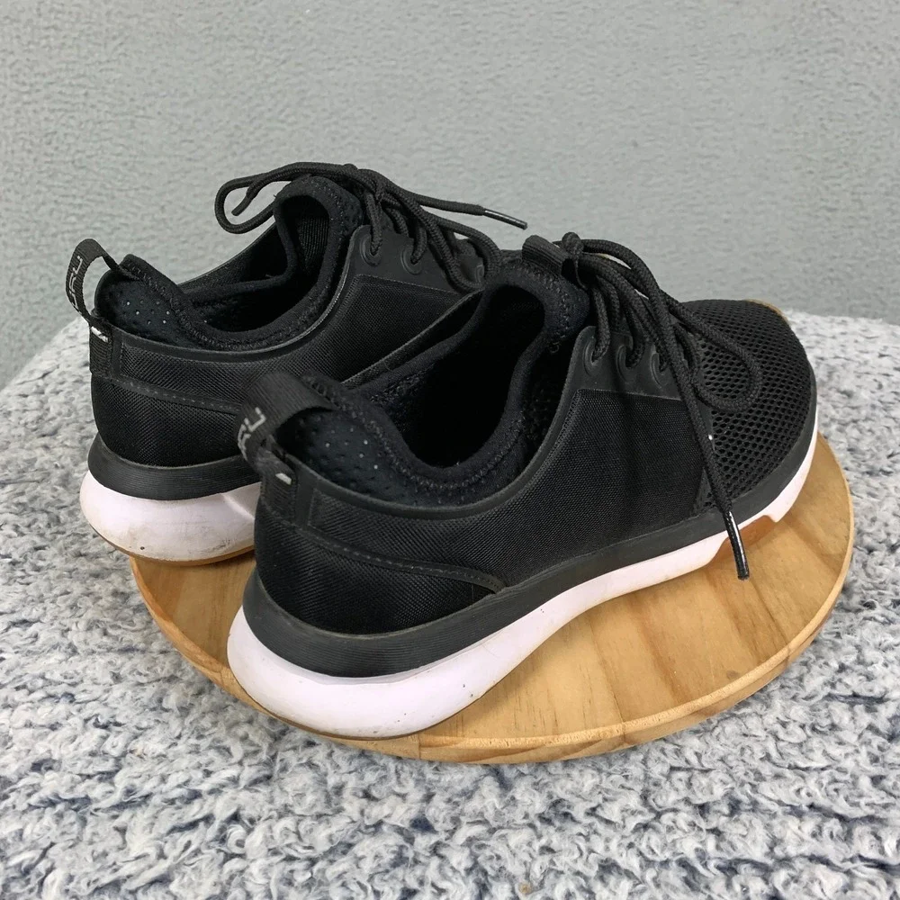 Kuru Atom Sneakers Women's 8 Black/White/Gum Mesh Athletic Running Walking Shoes